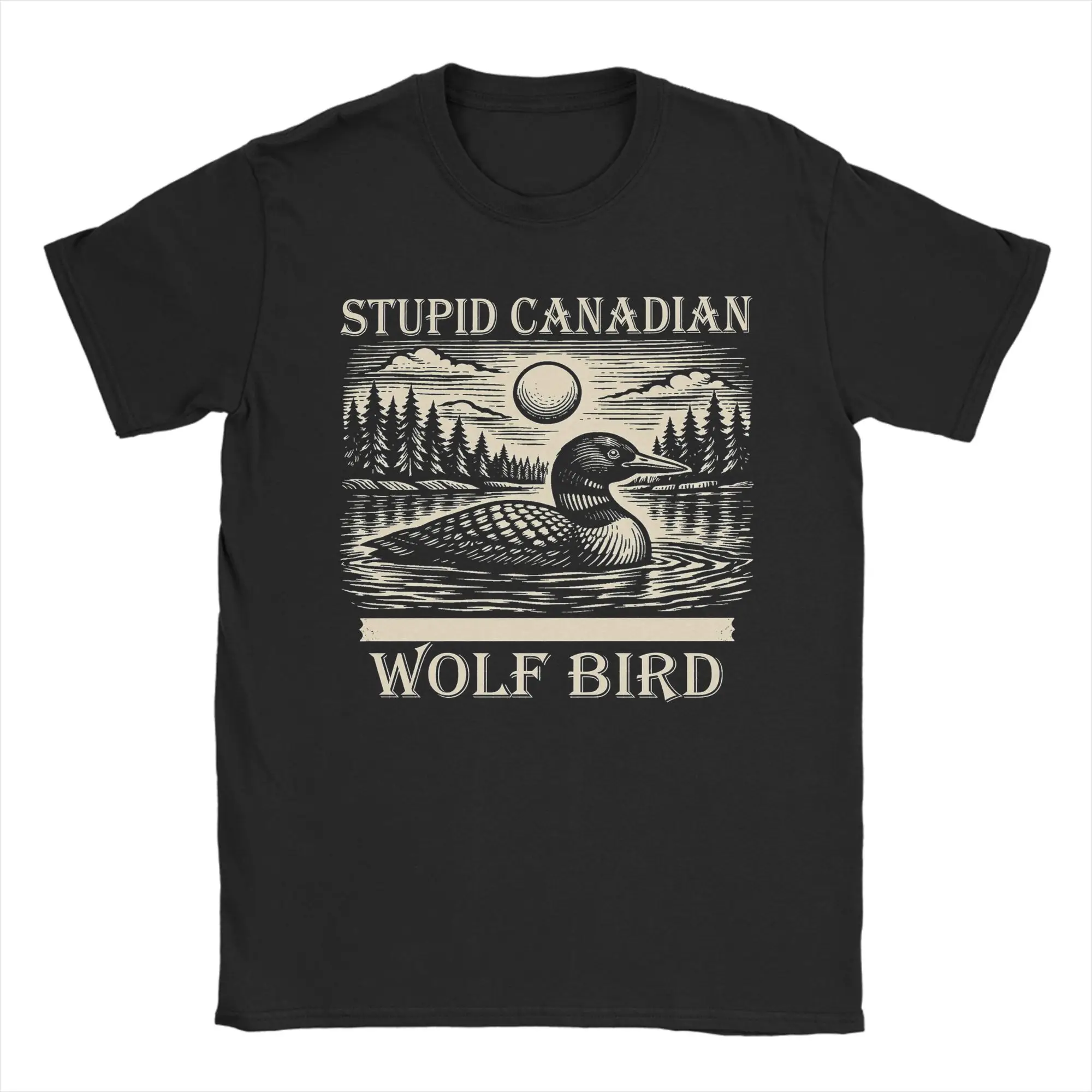 Summer Clothing Ideas Men - Herren-T-Shirts, Stupid Canadian Wolf Bird, Retro-Vintage-T-Shirt
