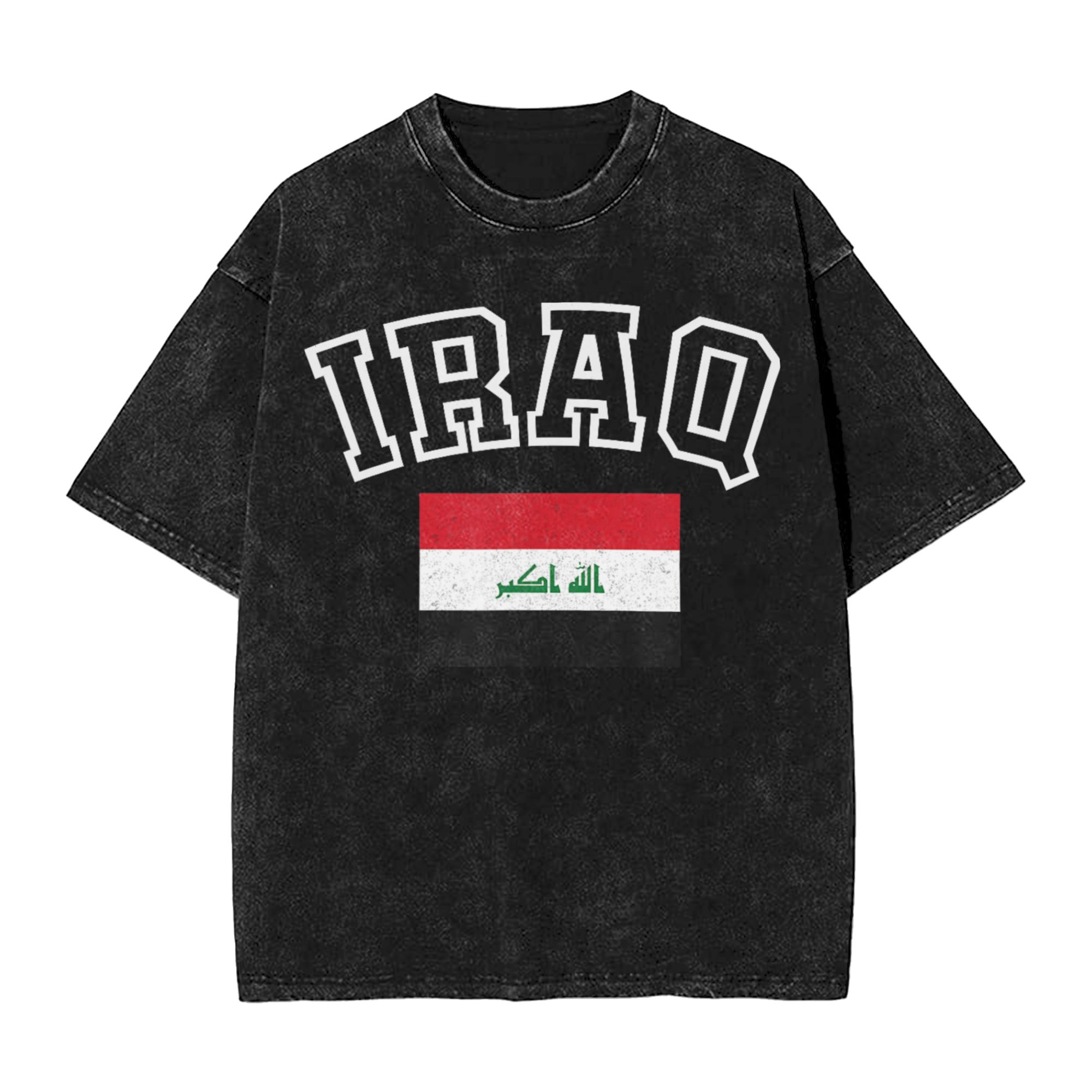 Summer Clothing Ideas Men - Irak-Flagge Retro Herren T-Shirts Gewaschene Hipster-Tees
