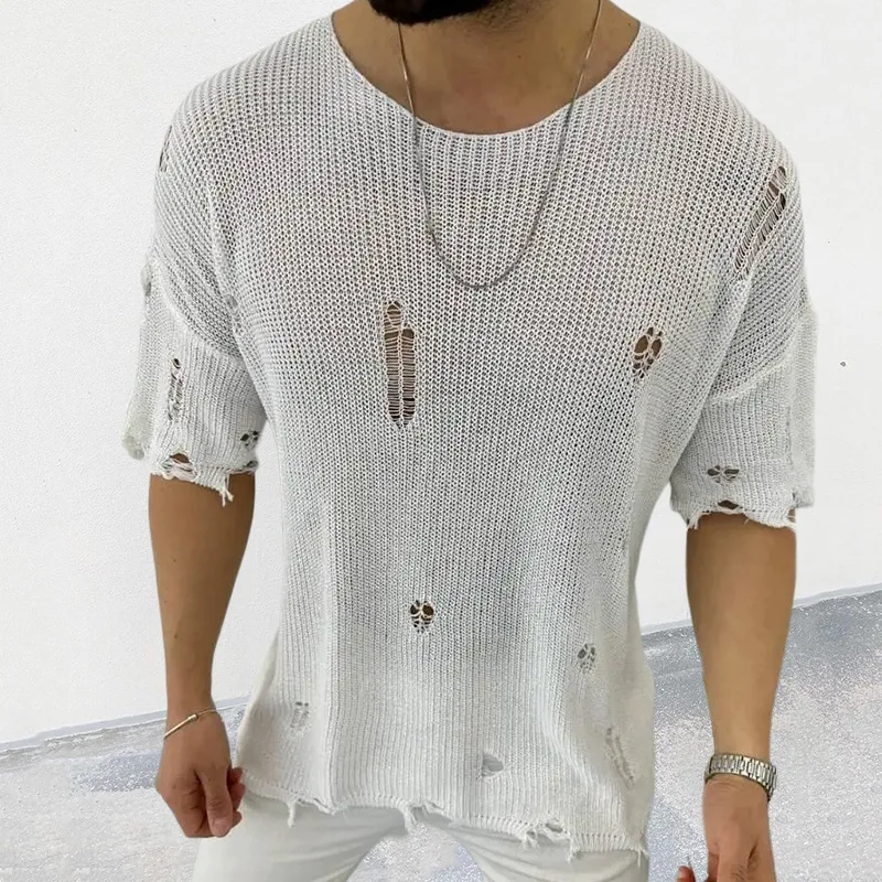 Summer Clothing Men 2025 - 2025 sommer Neue männer Einfarbig Pullover