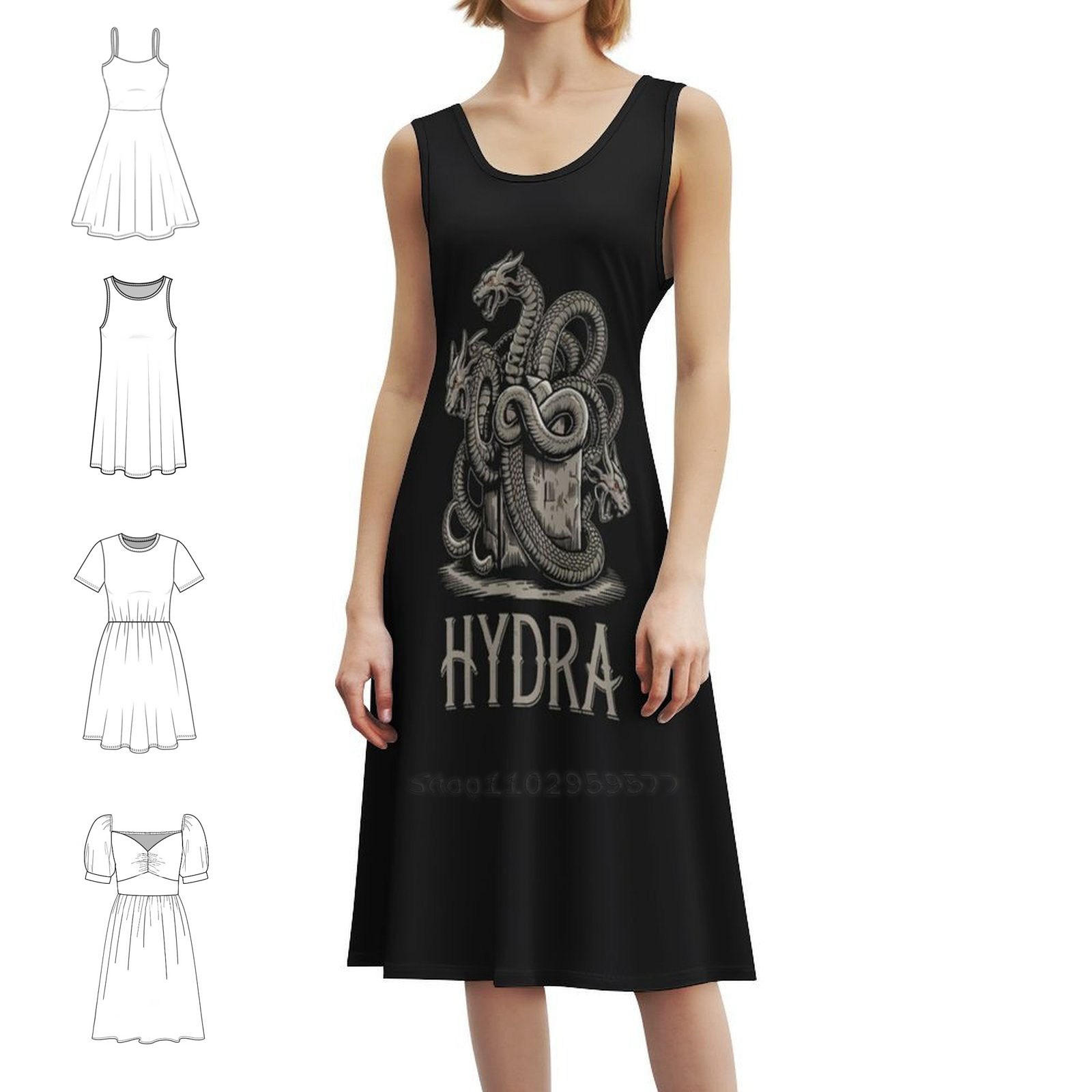 Summer Line Clothing Brand - Elegantes Partykleid für Damen, A-Linien-Kleid mit