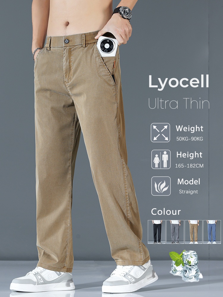 Summer Clothing Brands Men - Ultra-dünne Lyocell Mode Lose Beiläufige Hosen