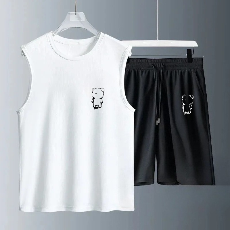 Summer Clothing Us - Herren-Tanktop-Sets 2026 Sommer Schnelltrocknende Sportbekleidung Atmungsaktive