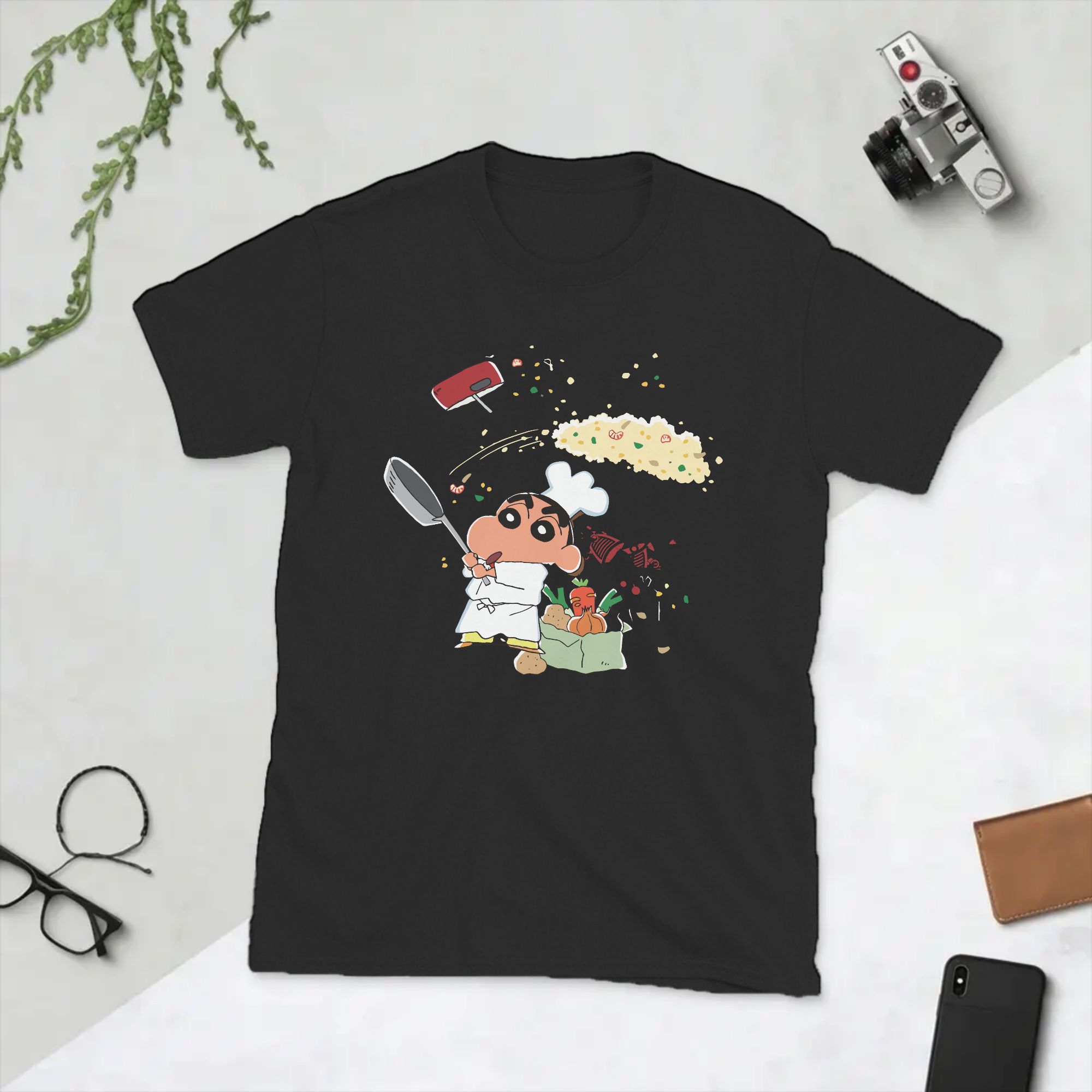 Summer Clothing Ideas Men - Herren T-Shirts Crayons Shin-Chans Anime Lustig