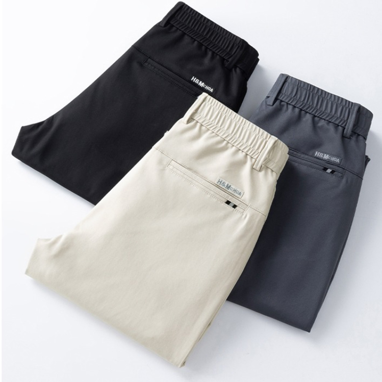 Summer Clothing Brands Men - Sommerliche, dünne Herren-Freizeithose aus Twill-Stoff mit