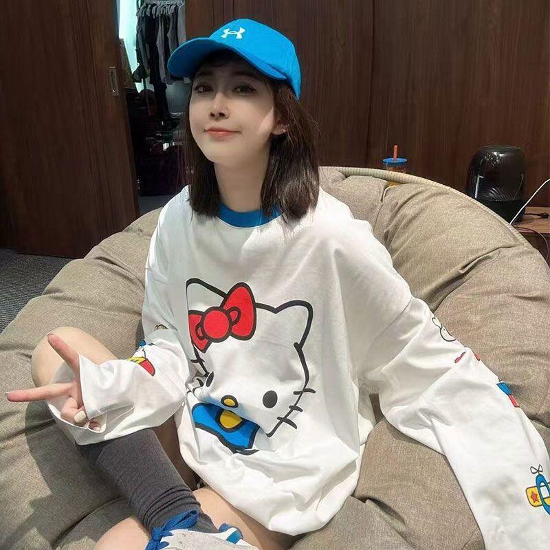 Summer Clothing Us - Langärmliges Hello Kitty Sommer-T-Shirt im neuen