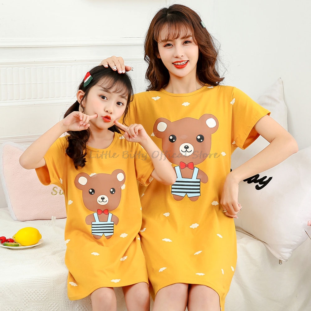 Summer Clothing Teens - Sommer Mutter Tochter Nachtkleid Familie Pyjamas