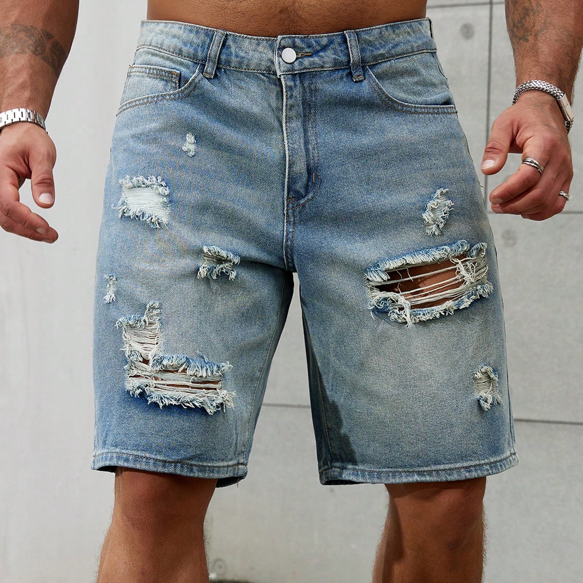 Summer Clothing Brands Men - New Fashion Herren zerrissen kurze Jeans