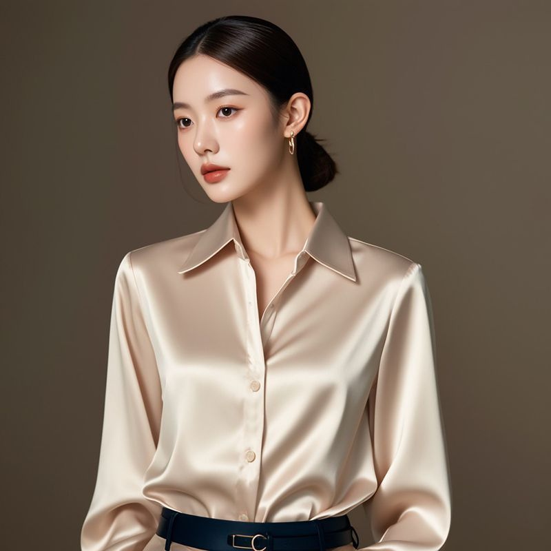 Summer Clothing Men 2025 - 2025 sommer frauen Satin Shirts Elegante