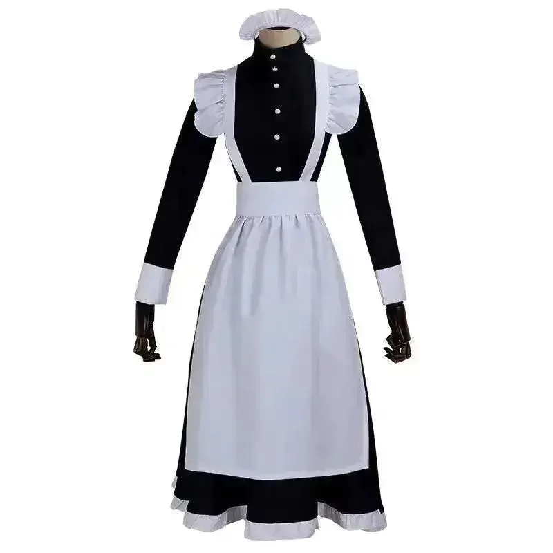 Summer Vacation Clothing Men - 2025 Halloween Damen Dienstmädchen-Outfit Langes Kleid