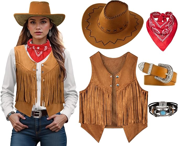 Summer Vacation Clothing Men - Frauen Männer Cowgirl Kostüm Western Weste
