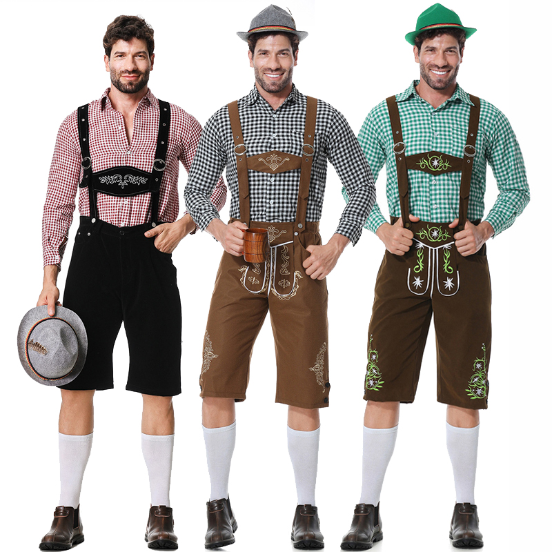 Summer Vacation Clothing Men - Guy Oktoberfest Traditionelles Lederhosen-Kostüm für Kneipen,