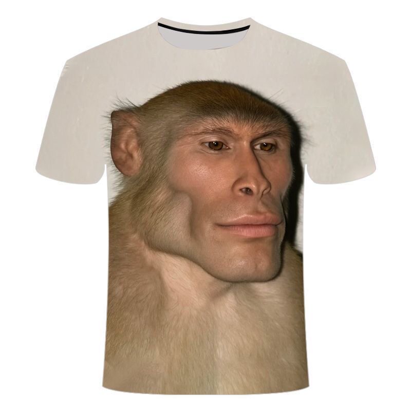 Summer Clothing Teens - Lustiges Meme-Affen-T-Shirt mit 3D-Druck für Teenager,