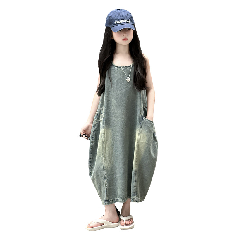 Summer Clothing Girl - Vintage Blau Kinder Mädchen Hohe Qualität