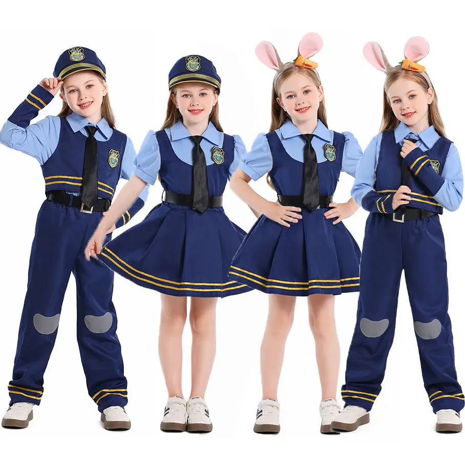 Summer Vacation Clothing Men - Mädchen Cosplay Judy Hopps Polizistin-Kostüm für