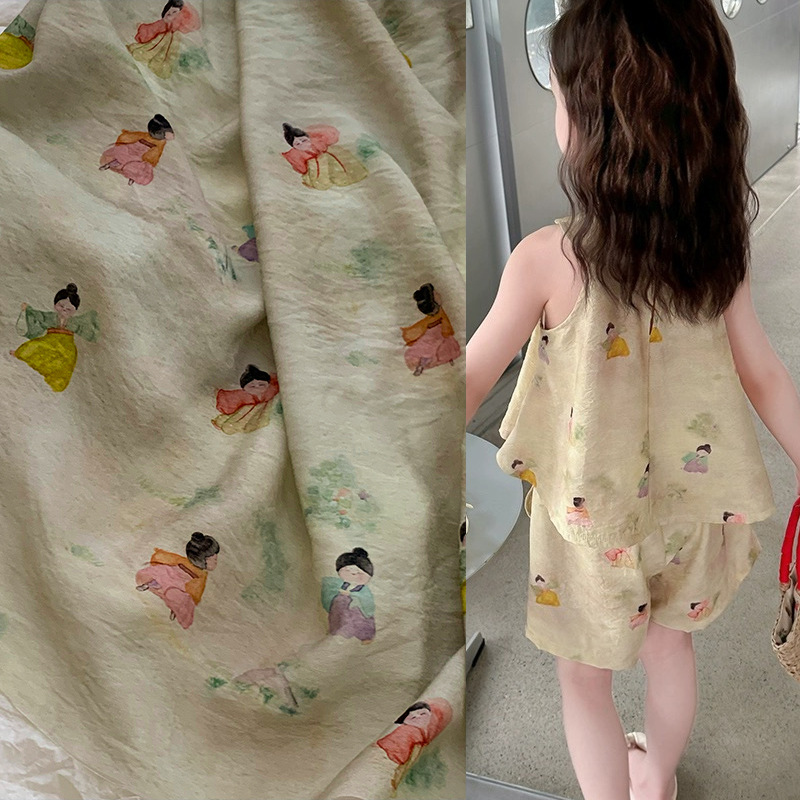 Summer Clothing Fabric - Niedlicher Druckstoff für DIY-Sommerkleidung, Hosen, Hemdkleid,