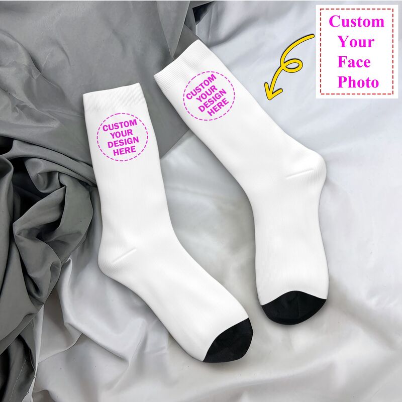Summer Clothing Modest - Personalisieren Sie individuelle Foto-Logo-Text-Männer-Frauen-Crew-Socken, Unisex, lustiges
