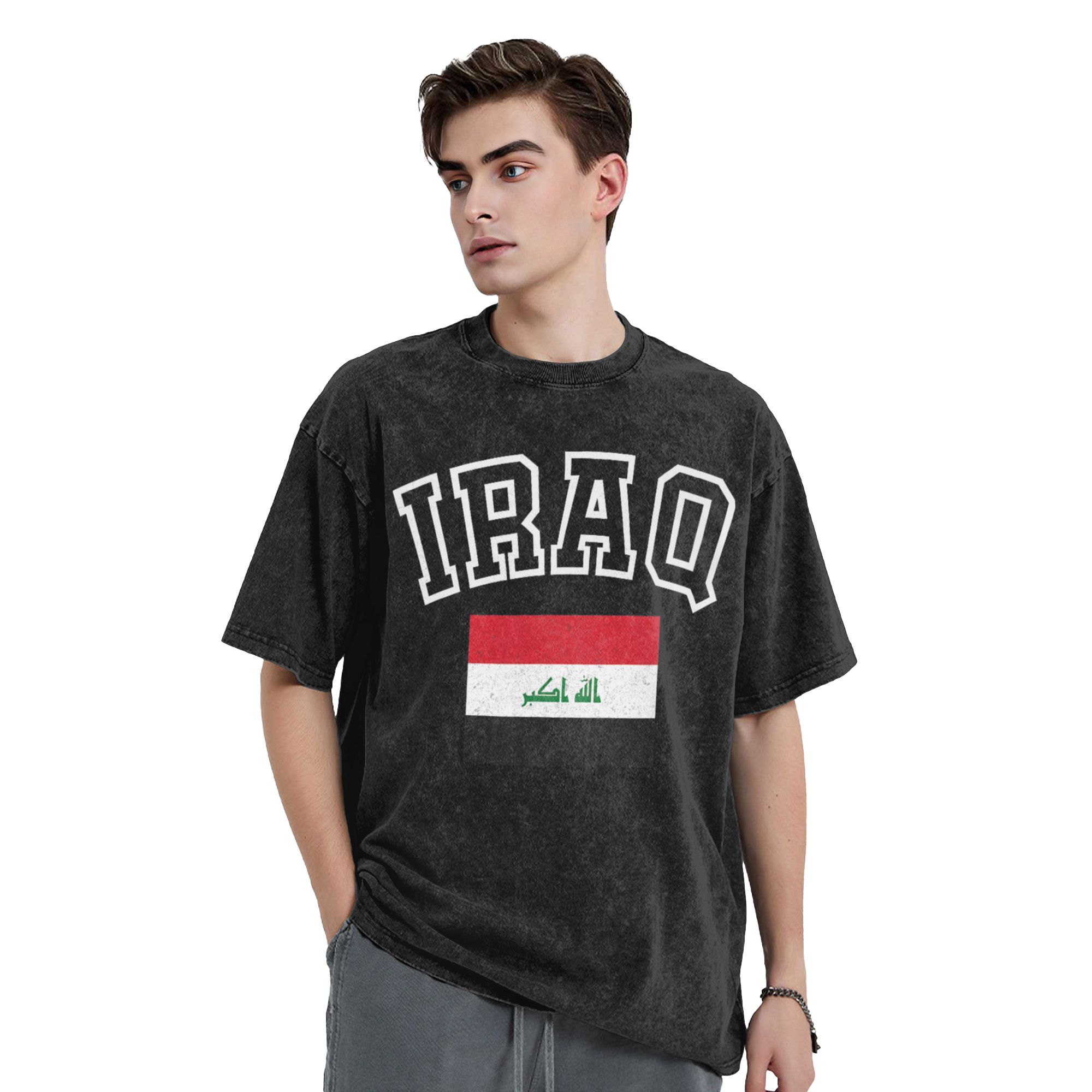 Irak-Flagge Retro Herren T-Shi – Summer Clothing Ideas Men Bewertung und Preis