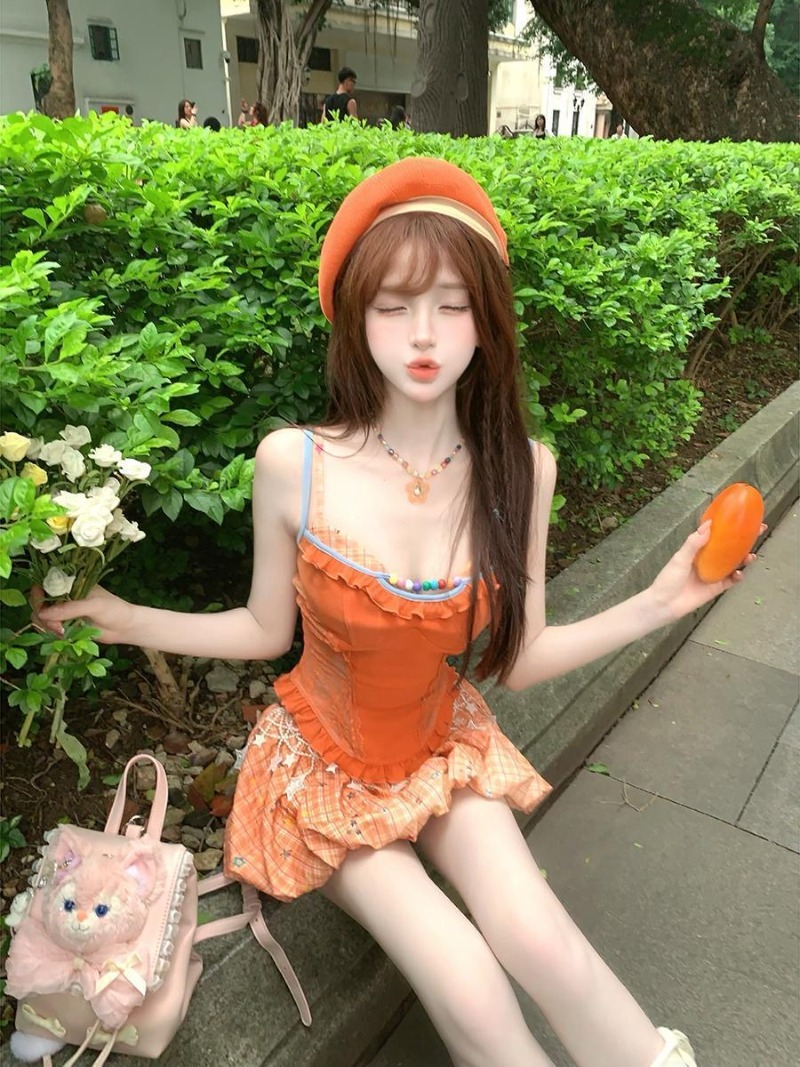 Sommerliches neues orangefarbe – Summer Clothing Girl Bewertung und Preis