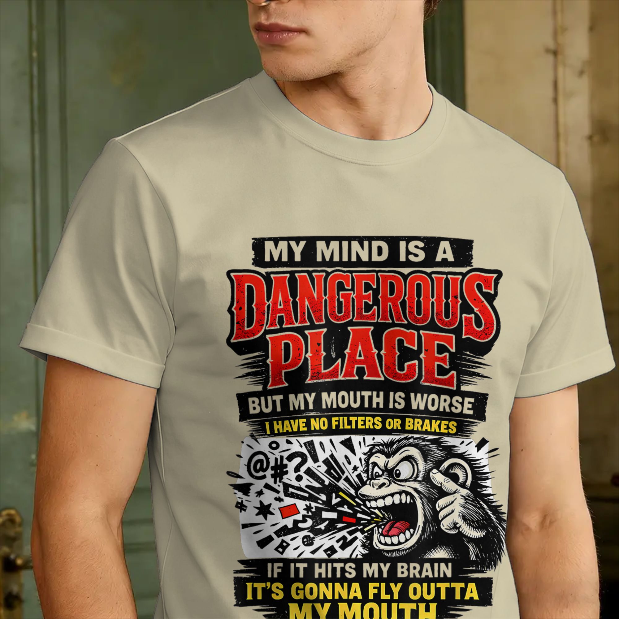 Monkey My Mind Is A Dangerous  – Summer Clothing Places Bewertung und Preis