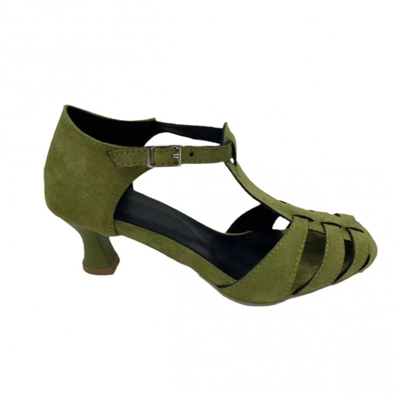 Damen Grüne Wildleder Kitten-H – Summer Clothing Ladies Bewertung und Preis