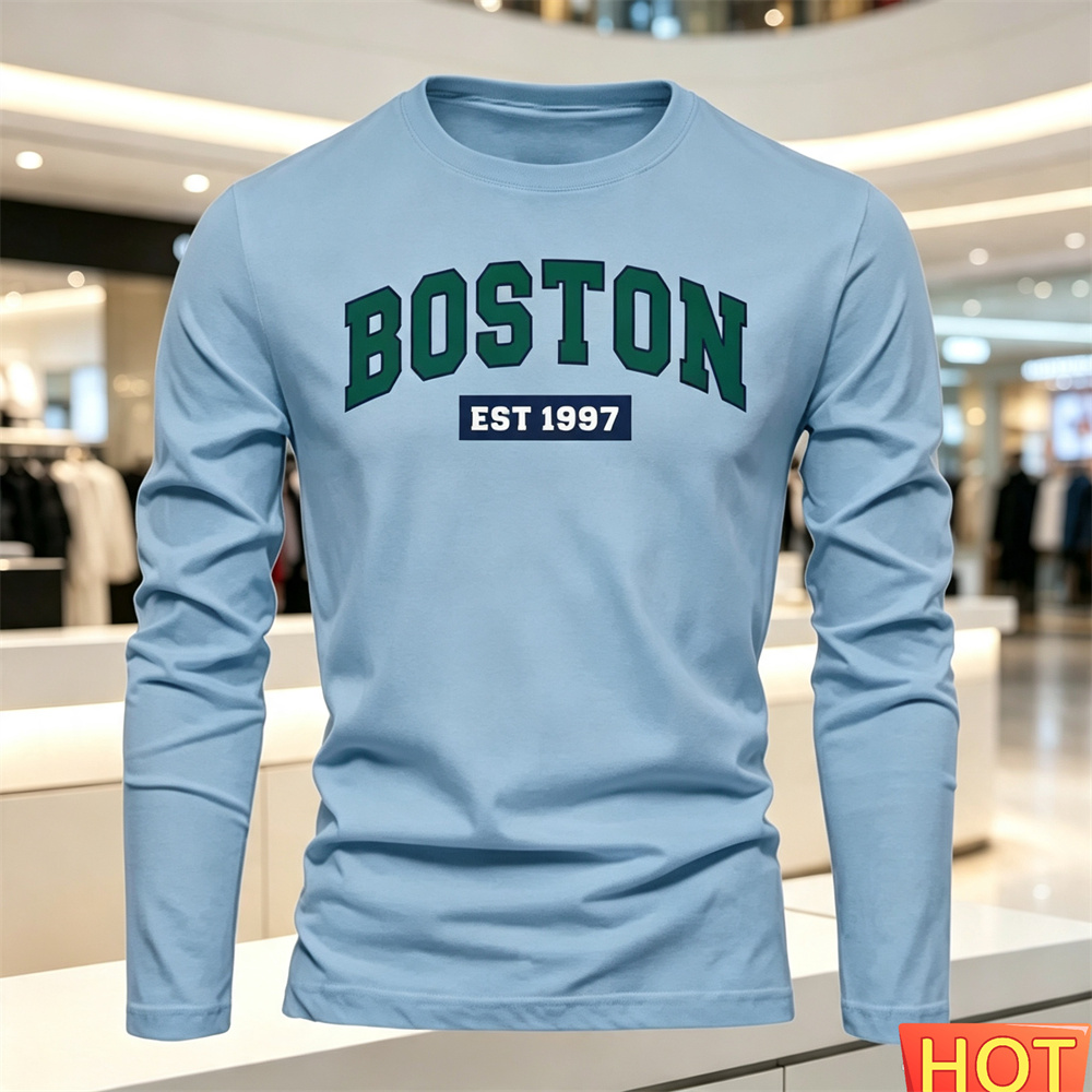 Herbst Sommer Herren Langarm-T – Summer Clothing Trends Bewertung und Preis