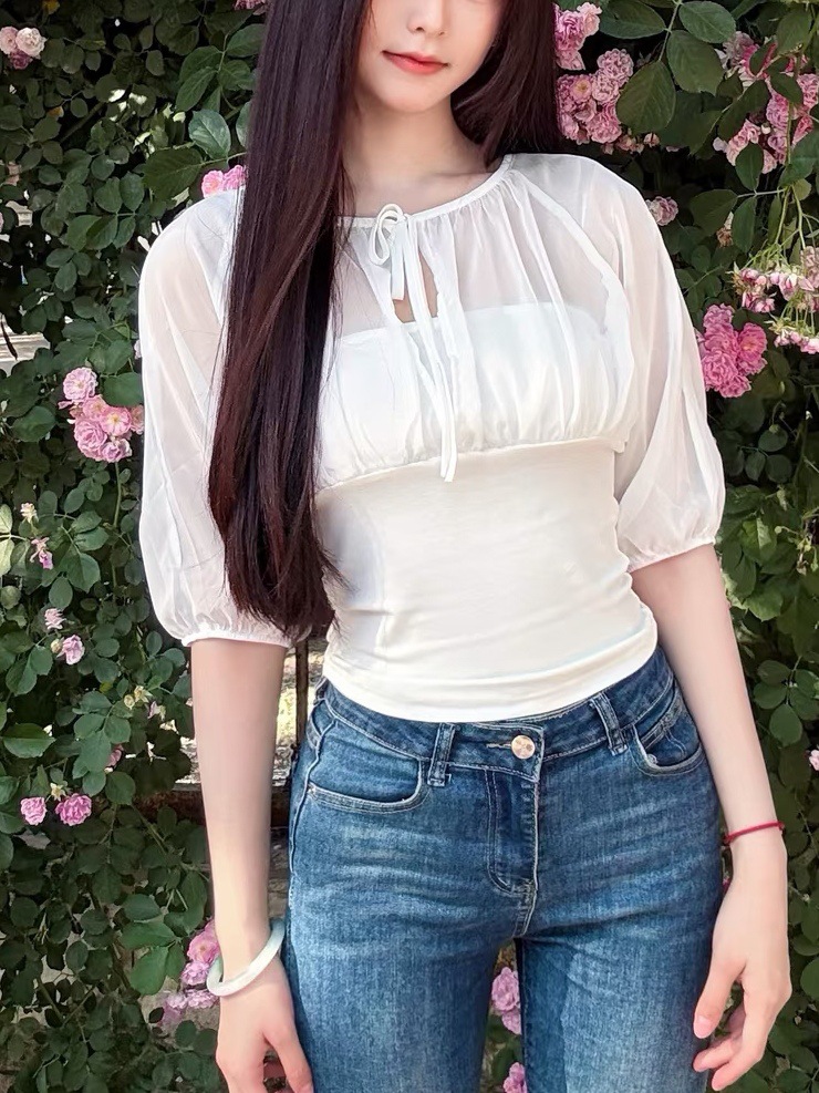 Oberteil mit Seidenpaneeleleme – Summer Clothing Us Bewertung und Preis