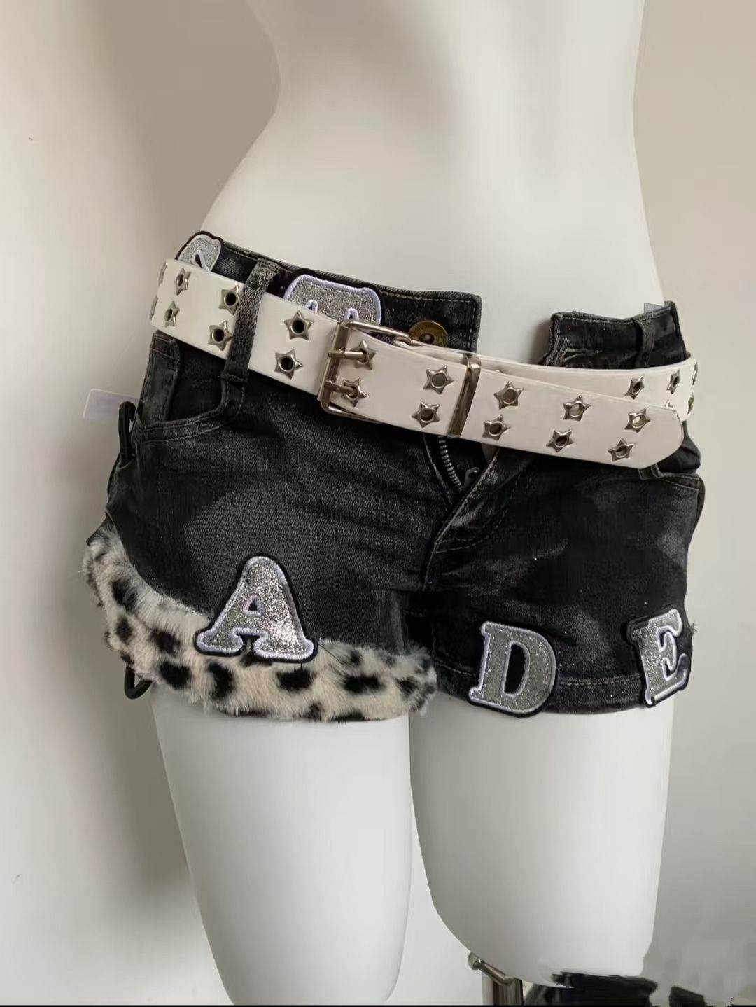 Y2k Gestickte Patch Denim Shor – Summer Clothing Girl Bewertung und Preis