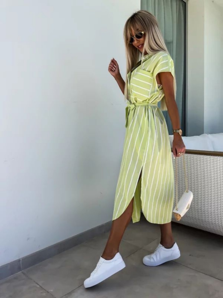 Kurzärmliges, gestreiftes Hemd – Summer Clothing Looks Bewertung und Preis