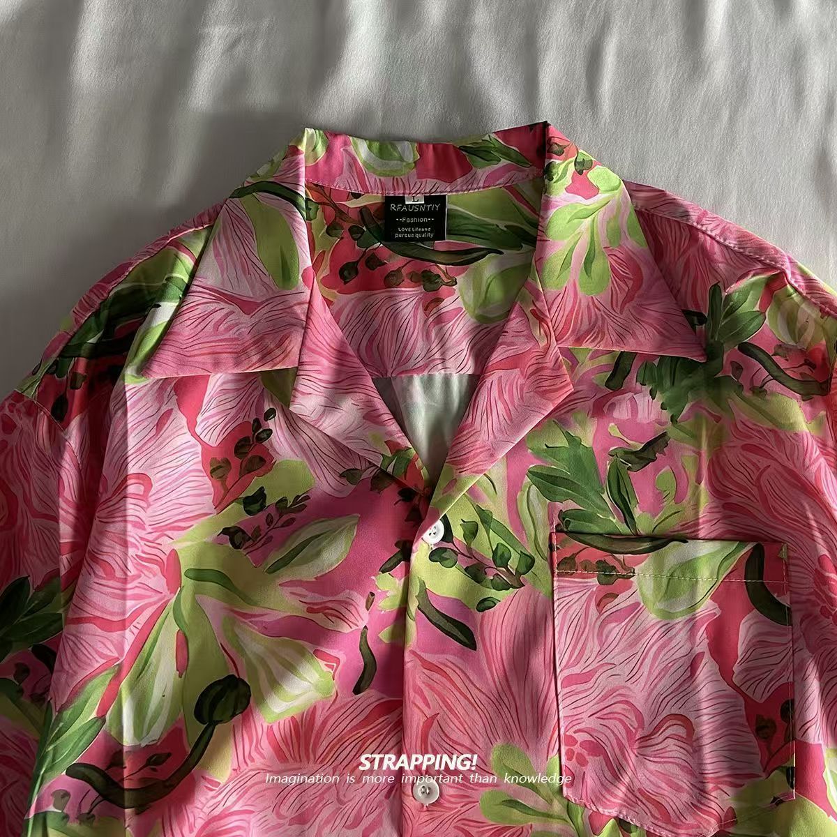 Rosa Graffiti-Blumenmuster, ku – Summer Clothing Men 2025 Bewertung und Preis