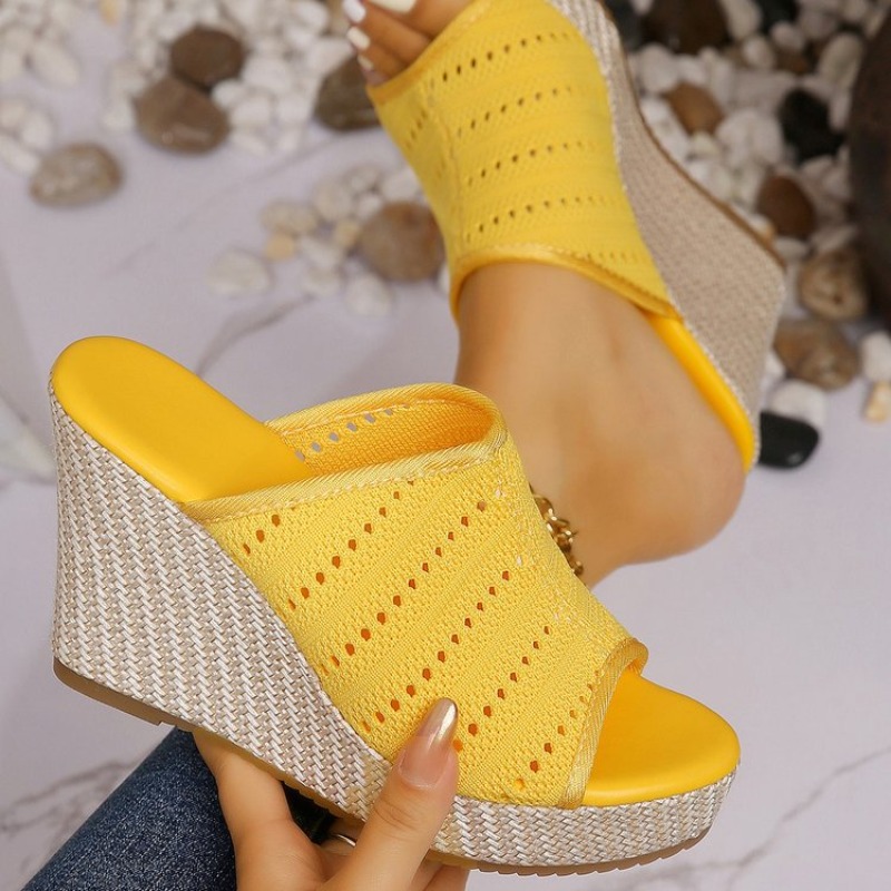 Damen Keilsandaletten mit offe – Summer Clothing Fabric Bewertung und Preis