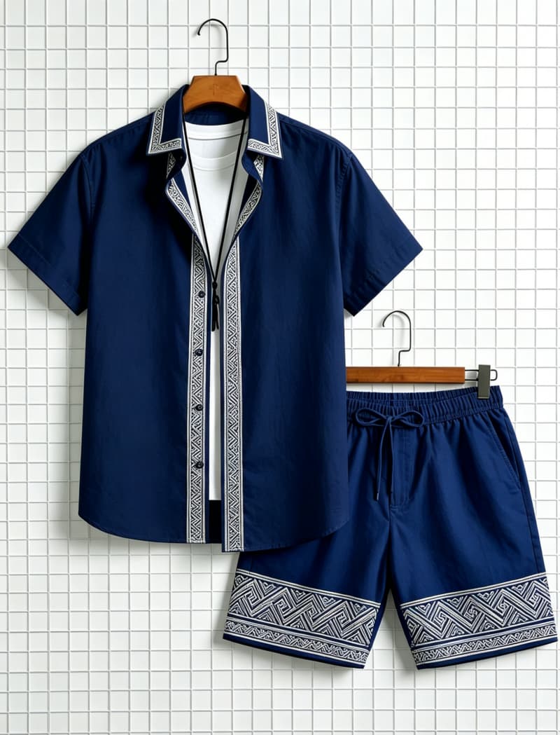 Herren-Set mit ethnisch bedruc – Summer Clothing Trends Bewertung und Preis