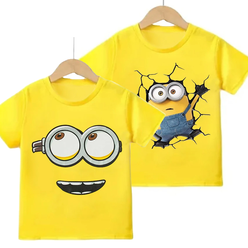 Cartoon-Minion-Kurzarm-T-Shirt – Summer Clothing Teens Bewertung und Preis