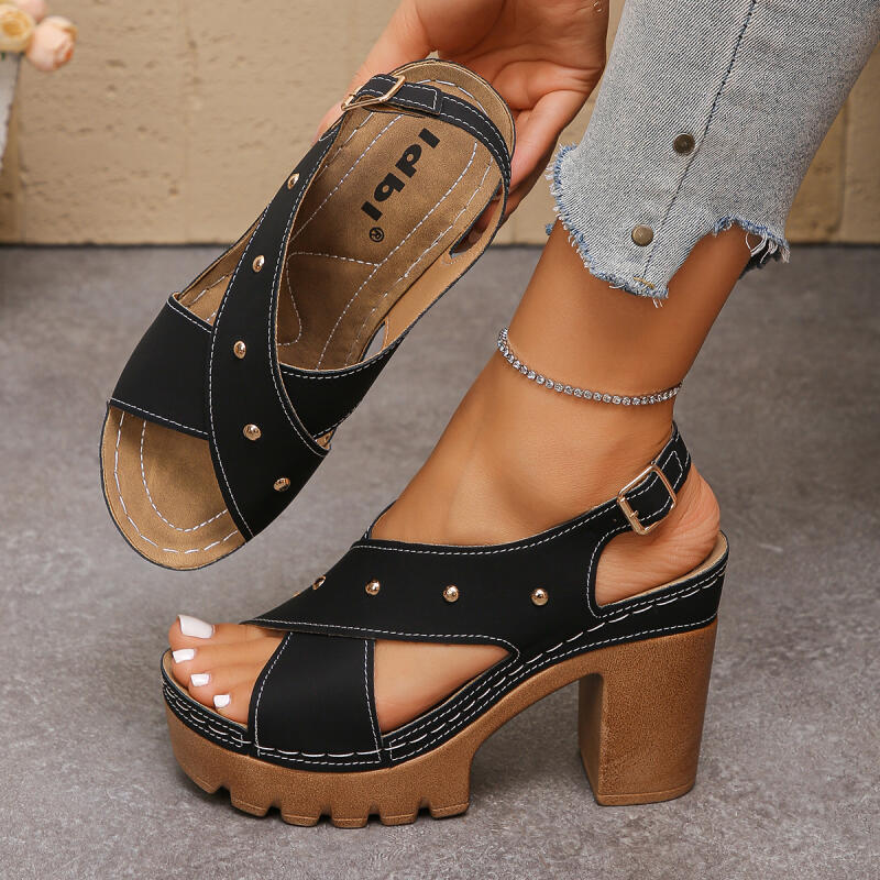 Vintage Super High Heel Cross  – Summer Clothing Ladies Bewertung und Preis