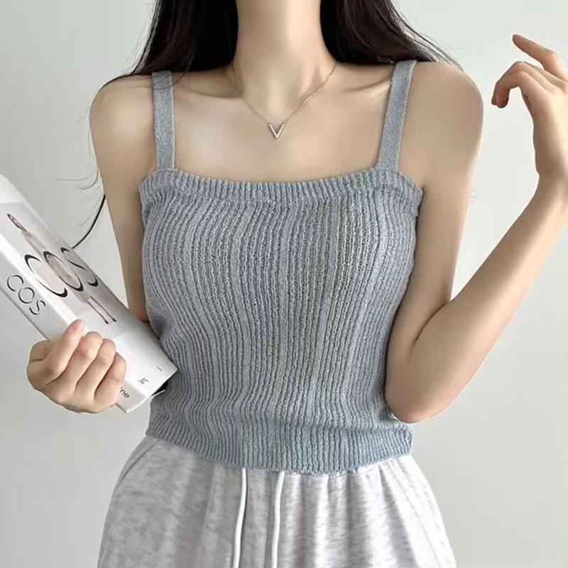 Gestricktes Cami-Top für Damen – Summer Clothing Teens Bewertung und Preis